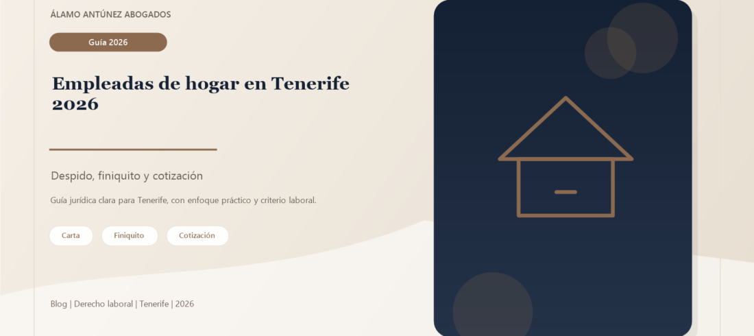 Imagen sobre empleadas de hogar Tenerife - Álamo y Antúnez Abogados Tenerife