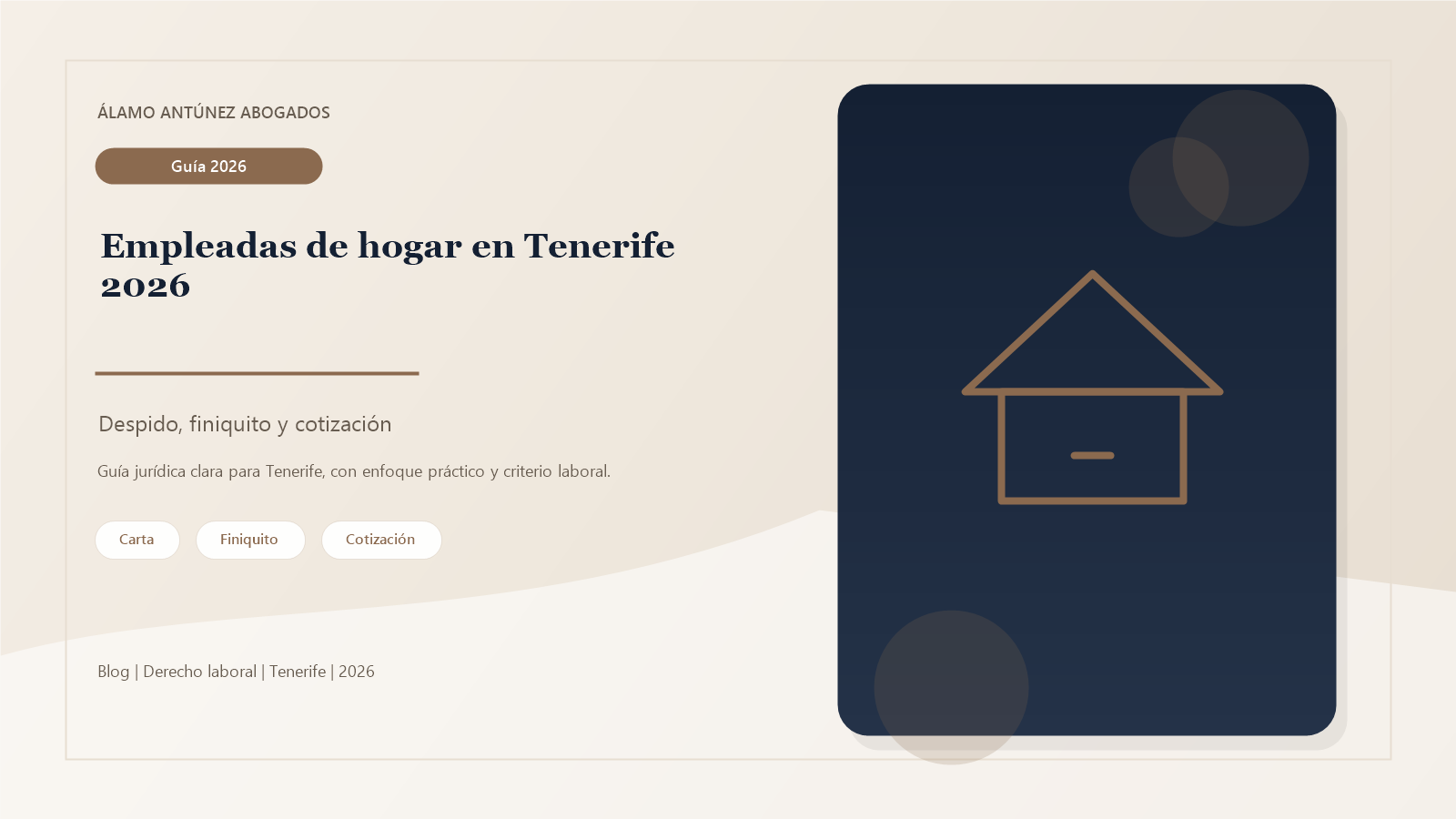 Imagen sobre empleadas de hogar Tenerife - Álamo y Antúnez Abogados Tenerife