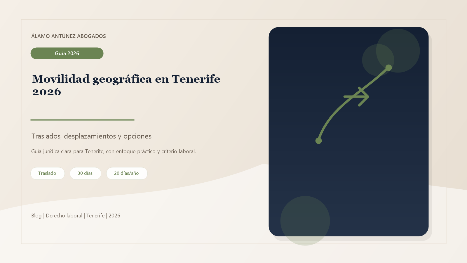 Imagen sobre movilidad geográfica Tenerife - Álamo y Antúnez Abogados Tenerife